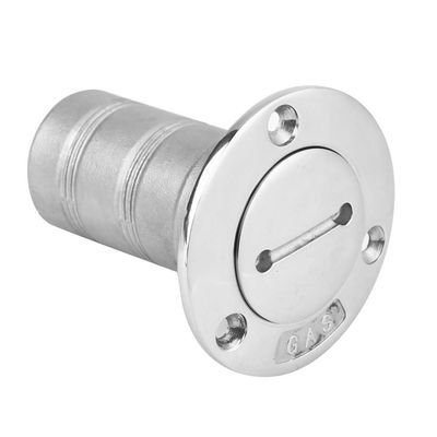 Acouto Boat Deck Fuel Filler 316 Stainless Steel Fuel Gas Oil Deck Fill Filler with Keyless Port Key for Marine Boat Yacht