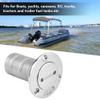 Acouto Boat Deck Fuel Filler 316 Stainless Steel Fuel Gas Oil Deck Fill Filler with Keyless Port Key for Marine Boat Yacht view 2