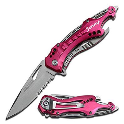 Free Engraving - Tac-Force Titanium Coated Stainless Steel Quality Pocket Knife (TF-705PK)