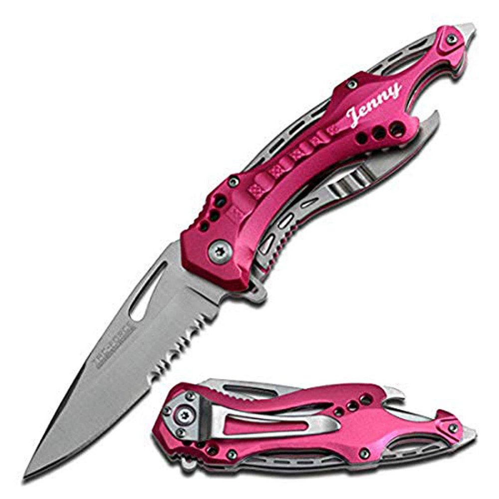 Free Engraving - Tac-Force Titanium Coated Stainless Steel Quality Pocket Knife (TF-705PK)