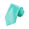 TIE G Solid Satin Woven dyed Color Formal Black Necktie and Pocket Square Sets in Gift Box (Aqua) view 3