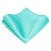 TIE G Solid Satin Woven dyed Color Formal Black Necktie and Pocket Square Sets in Gift Box (Aqua) view 4