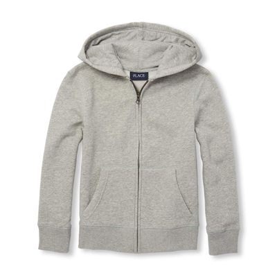 The Children's Place Boys' Uniform Zip Up Hoodie, Smokeb10, XS (4)