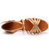 HIPPOSEUS Girls Latin Salsa Dance Shoes Beige Salsa Ballroom Danc Party Shoes, 4 M Big Kid view 3