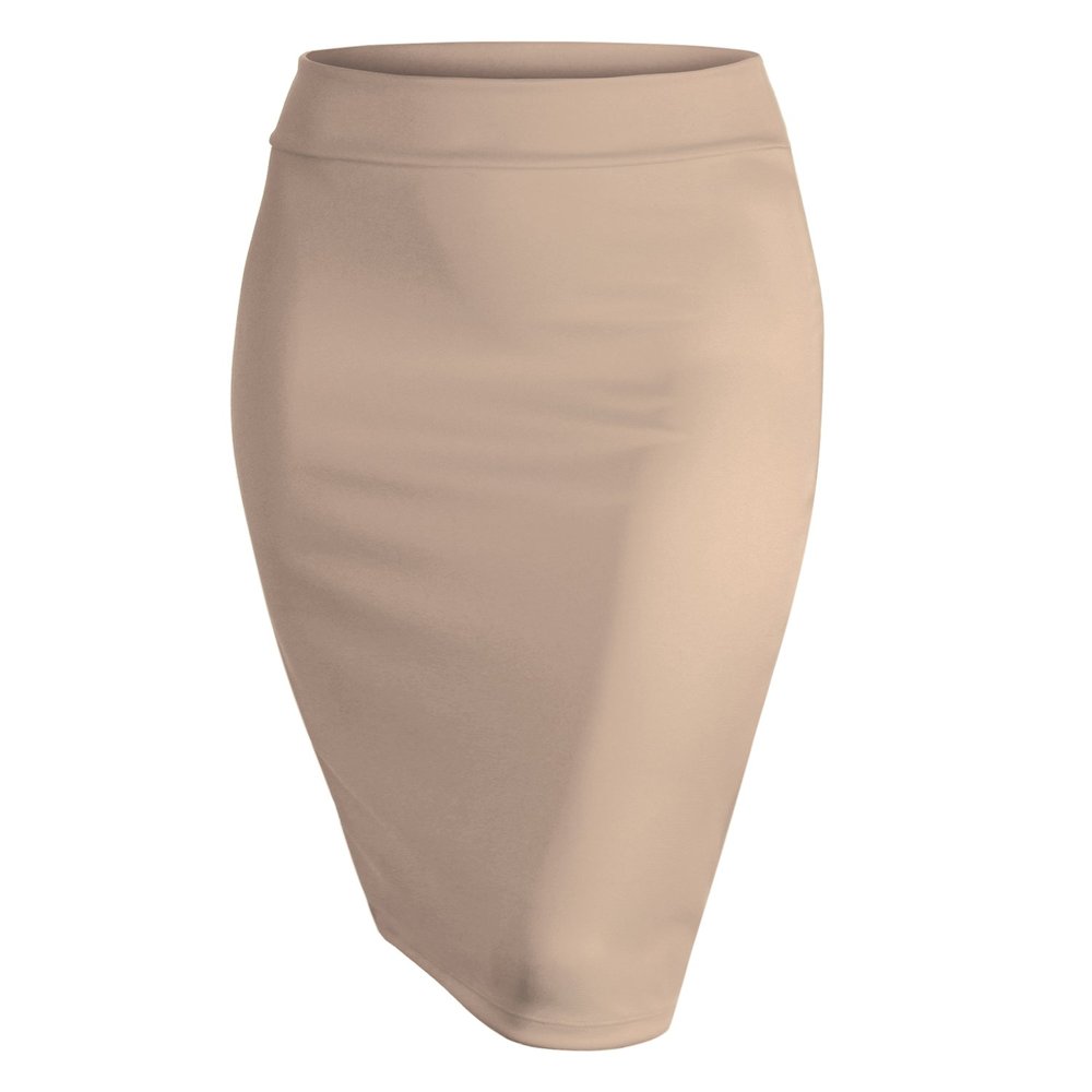 Lock and Love LL WB700 Womens Scuba Midi Skirt XXXL Khaki