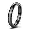 TIGRADE Black Titanium Ring 2mm 4mm 6mm 8mm Dome High Polished Wedding Band Size 3-14.5,4mm,Size 6