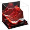 Better Display Cases Acrylic Basketball Shoe Pair Display Case with Red Risers and Mirror (A082-RR) view 1