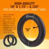 (2-Pack) 10x2 Replacement Inner Tubes 10" x 1.95/2.125 with 2 Levers | Compatible with Bike Schwinn Trike Roadster/Tricycle/BoB Revolution Motion - Made from BPA/Latex Free Quality Butyl Rubber view 2