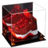 Better Display Cases Acrylic Basketball Shoe Pair Display Case with Orange Risers and Mirror (A082-OR) view 3