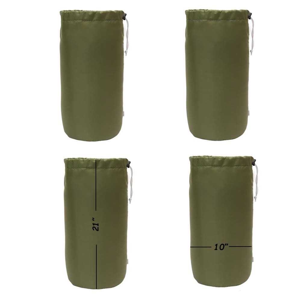 Augbunny Durable Drawstring Water Resistant Dust Flap Stuff Sack Bag 4-Pack