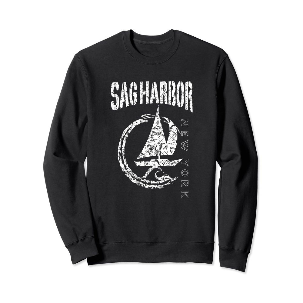 Sag Harbor New York Souvenir, Sailing Sailboat Boat Beach Sweatshirt