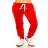 ALWAYS Women's Fluffy Plush Jogger Pants - Super Soft Winter Warm Cozy Pajama Furry Sleepwear Sweatpants Red L view 2