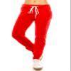 ALWAYS Women's Fluffy Plush Jogger Pants - Super Soft Winter Warm Cozy Pajama Furry Sleepwear Sweatpants Red L view 3