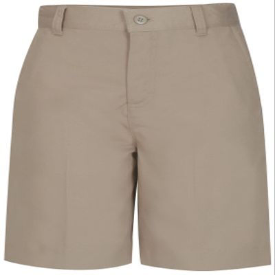 Classroom School Uniforms Little Girl's Flat Front Short Shorts, Khaki, 4