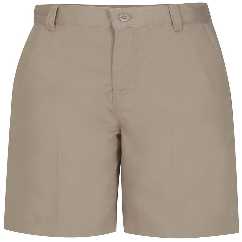 Classroom School Uniforms Little Girl's Flat Front Short Shorts, Khaki, 4