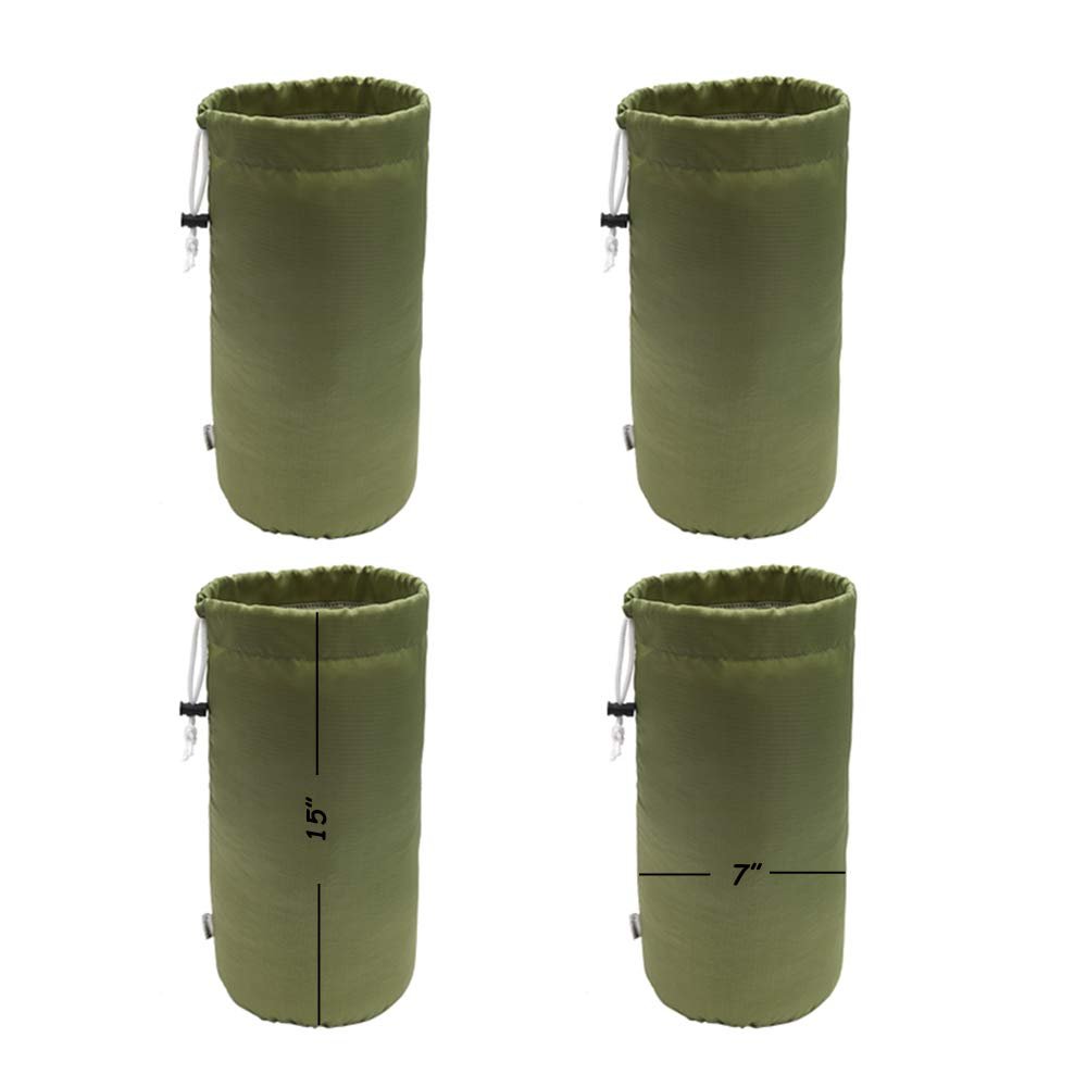 Augbunny Durable Drawstring Water Resistant Dust Flap Stuff Sack Bag 4-Pack