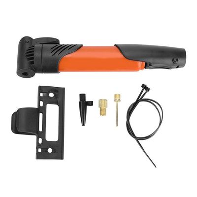 Dioche Pump, Portable Compact Air Pump Inflator with Frame Mounting Kit 6 Colors(Orange)