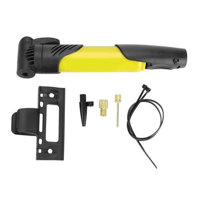 Dioche Pump, Portable Compact Air Pump Inflator with Frame Mounting Kit 6 Colors(Yellow)
