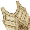 1920s Gatsby Sequin Fringed Paisley Flapper Dress with 20s Accessories Set (M, Beige-Black) view 3
