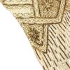 1920s Gatsby Sequin Fringed Paisley Flapper Dress with 20s Accessories Set (M, Beige-Black) view 4