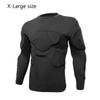 IUTZCAXU Body Safe Guard Padded Compression Shirts, Long Sleeve Shoulder Rib Chest Protector Suit for Football view 2