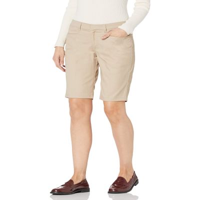 Classroom School Uniforms Little Girl's Low Rise Short Shorts, Khaki, 6X