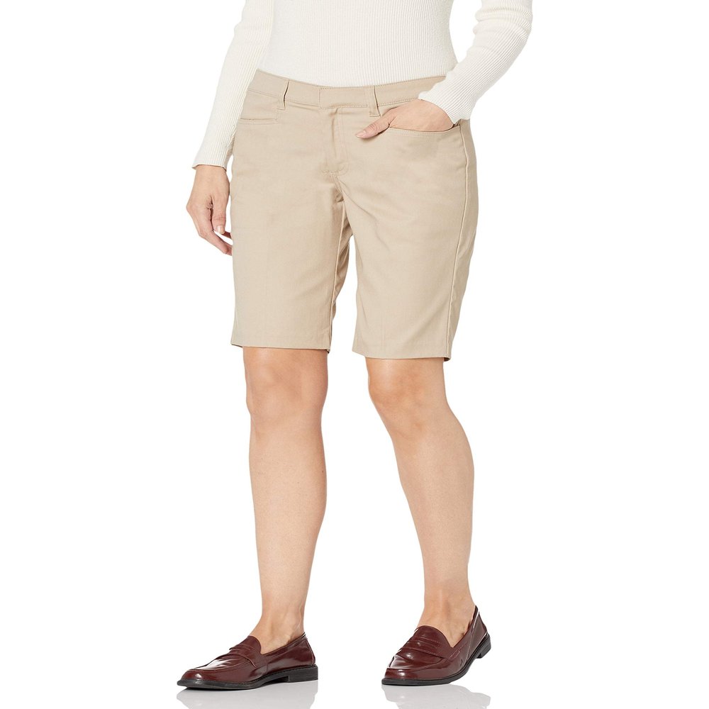 Classroom School Uniforms Little Girl's Low Rise Short Shorts, Khaki, 6X