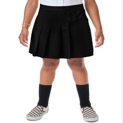 Classroom School Uniforms Big Girl's Tab Pleat Scooter Skirt, Black, 8h