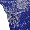 esrtyeryh Women Costume 1920s Gatsby Sequin Fringed Paisley Flapper Dress with 20s Accessories Set (2XL, Blue) view 4