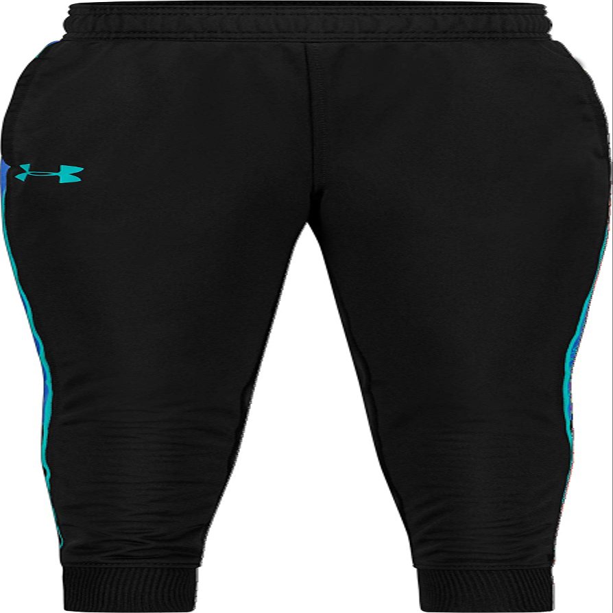 Under Armour Little Boy's Jogger Pants, black/Powderkeg Blue F, 4