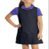 Classroom School Uniforms girls Pleated Bow Jumper Dress, Navy Blue, 5 US view 4