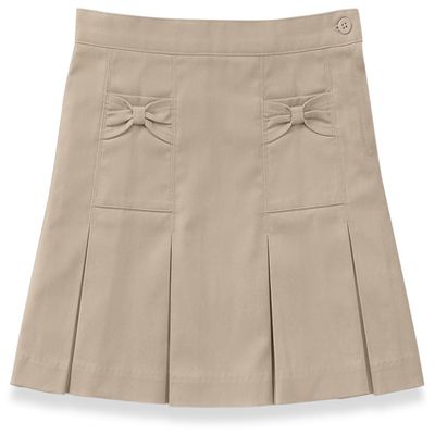 Classroom School Uniforms Big Girl's Bow Pocket Scooter Skirt, Khaki, 10