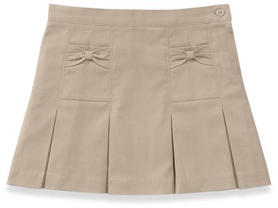 Classroom School Uniforms Big Girl's Bow Pocket Scooter Skirt, Khaki, 8