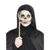 Amscan 8400465 Adult Skull Plastic Mask with Arm 1 ct view 1