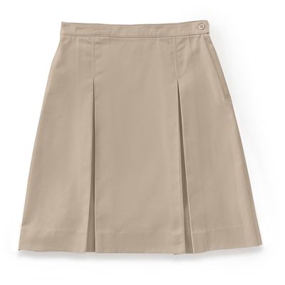 Classroom School Uniforms Little Girl's Kick Pleat Skirt Skirt, Khaki, 6X