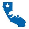 California Republic Cali State Map Cali Bear Vinyl Sticker Decals (Pack of 2) for Car Bumper Window Laptop Tablet Phone (4" x 3.4", Blue) view 1