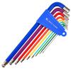BikeHand Heavy Duty Precise Bike Bicycle Head Hex Allen Wrenches Set - 9 Pieces - with Long Arm Ball End - 1.5/2/2.5/3/4/5/6/8/10mm - Colored view 1