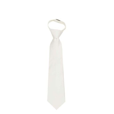 BUYYOURTIES Off- White Infant Boys Necktie with Easy to remove band
