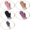 Faux Fur Winter Gloves for Girls Warm Mittens Winter Touch Screen Cycling Gloves view 2
