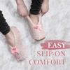 BambooMN Adult Women Soft Warm Furry Fuzzy Non-Slip Slip-On Slipper Socks, Indoor Travel Cozy House Slippers, Size Medium, Blue, 1 Pair view 4