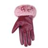 Ealafee Womens Yellow Winter Leather Gloves Wrist Length Gloves Winter Driving Gloves view 3