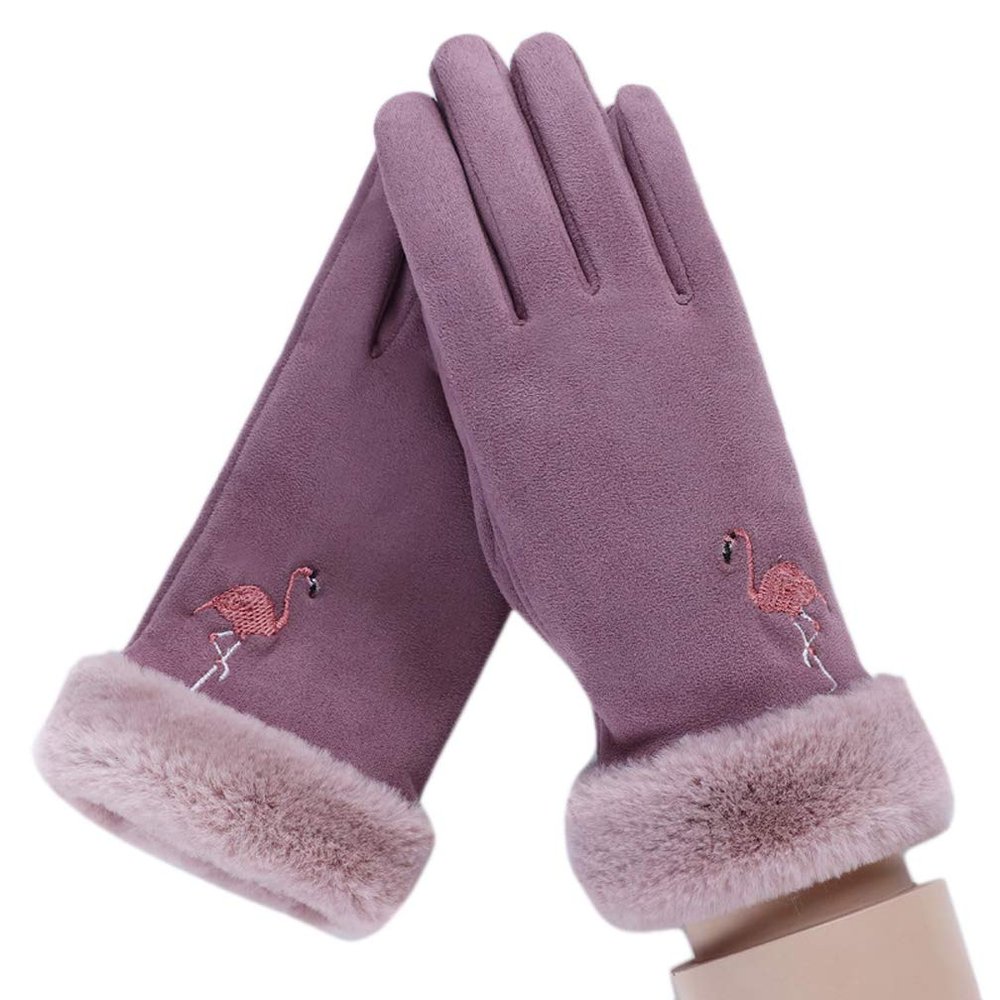 Ealafee Winter Gloves for Women Warm Mittens for Juniors Short Driving Gloves for Women