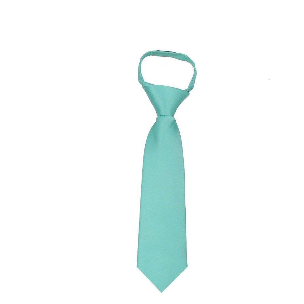 BUYYOURTIES Aqua Infant Boys Necktie with Easy to remove band