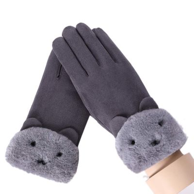 Ealafee Short Winter Gloves for Women Warm Mittens Womens Cycling Gloves Driving Gloves