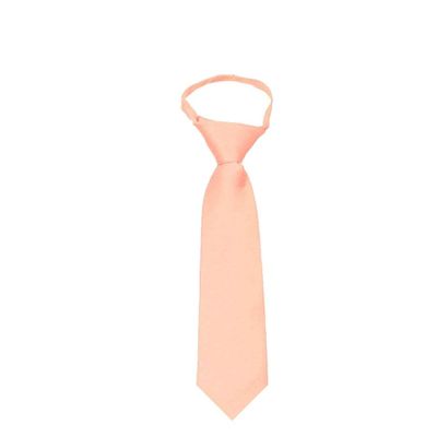 BUYYOURTIES Peach Infant Boys Necktie with Easy to remove band