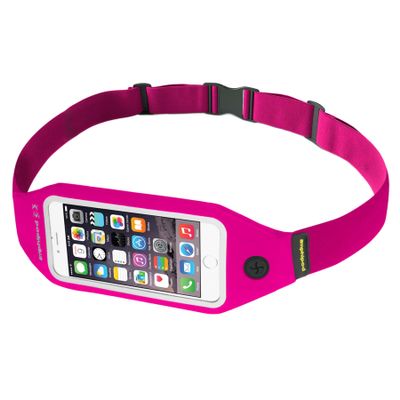Amphipod SmartView Waistpack, Touch-Screen Phone Compatible Storage for Running, Jogging & Walking, Men & Women - Pink - XL