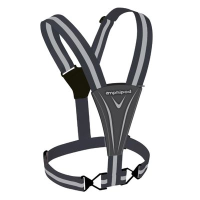 Amphipod Xinglet Sumo Pocket, Minimalist Reflective High Visibility + Large Storage Capacity, Safety Running Vest for Men & Women - Black - OS