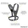 Amphipod Xinglet Sumo Pocket, Minimalist Reflective High Visibility + Large Storage Capacity, Safety Running Vest for Men & Women - Black - OS view 2
