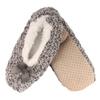 BambooMN Adult Women Soft Warm Furry Fuzzy Non-Slip Slip-On Slipper Socks, Indoor Travel Cozy House Slippers, Size Large, Black, 1 Pair view 1