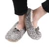 BambooMN Adult Women Soft Warm Furry Fuzzy Non-Slip Slip-On Slipper Socks, Indoor Travel Cozy House Slippers, Size Large, Black, 1 Pair view 2